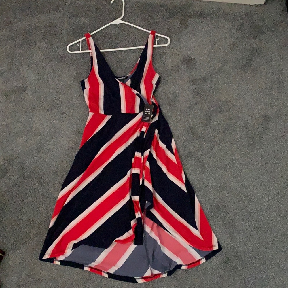 Express Red White Blue Dress